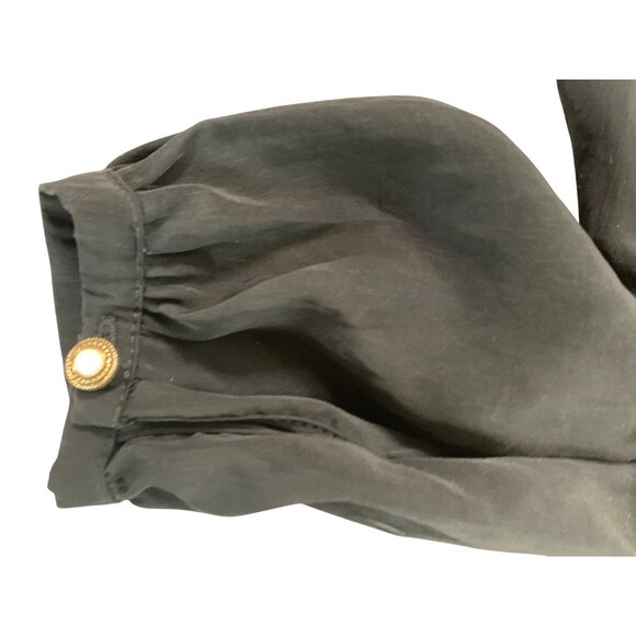 Atmosphere Black Jumpsuit Size 2 US XS Polyester V-Neck Long Sleeve RZ10400 - Picture 7 of 14